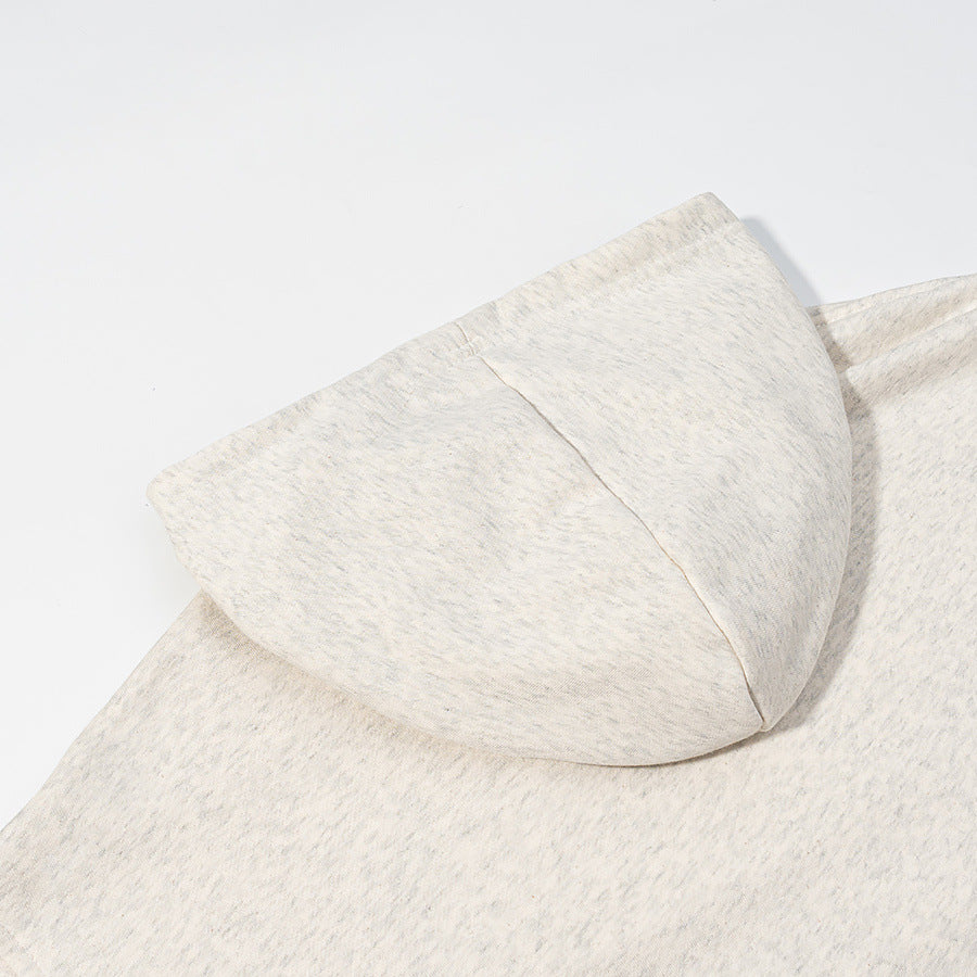 Animal pattern patchwork perforated hooded sweatshirt