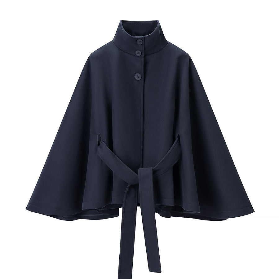 Street cape style three button stand up collar jacket
