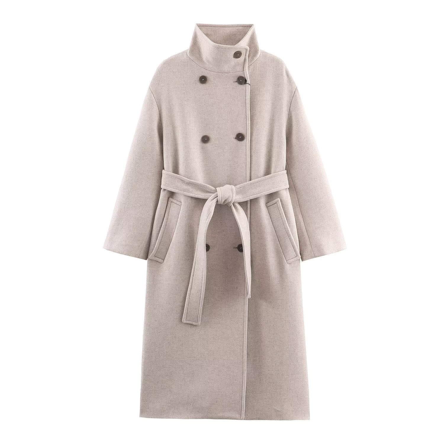 Commuting style loose high neck coat