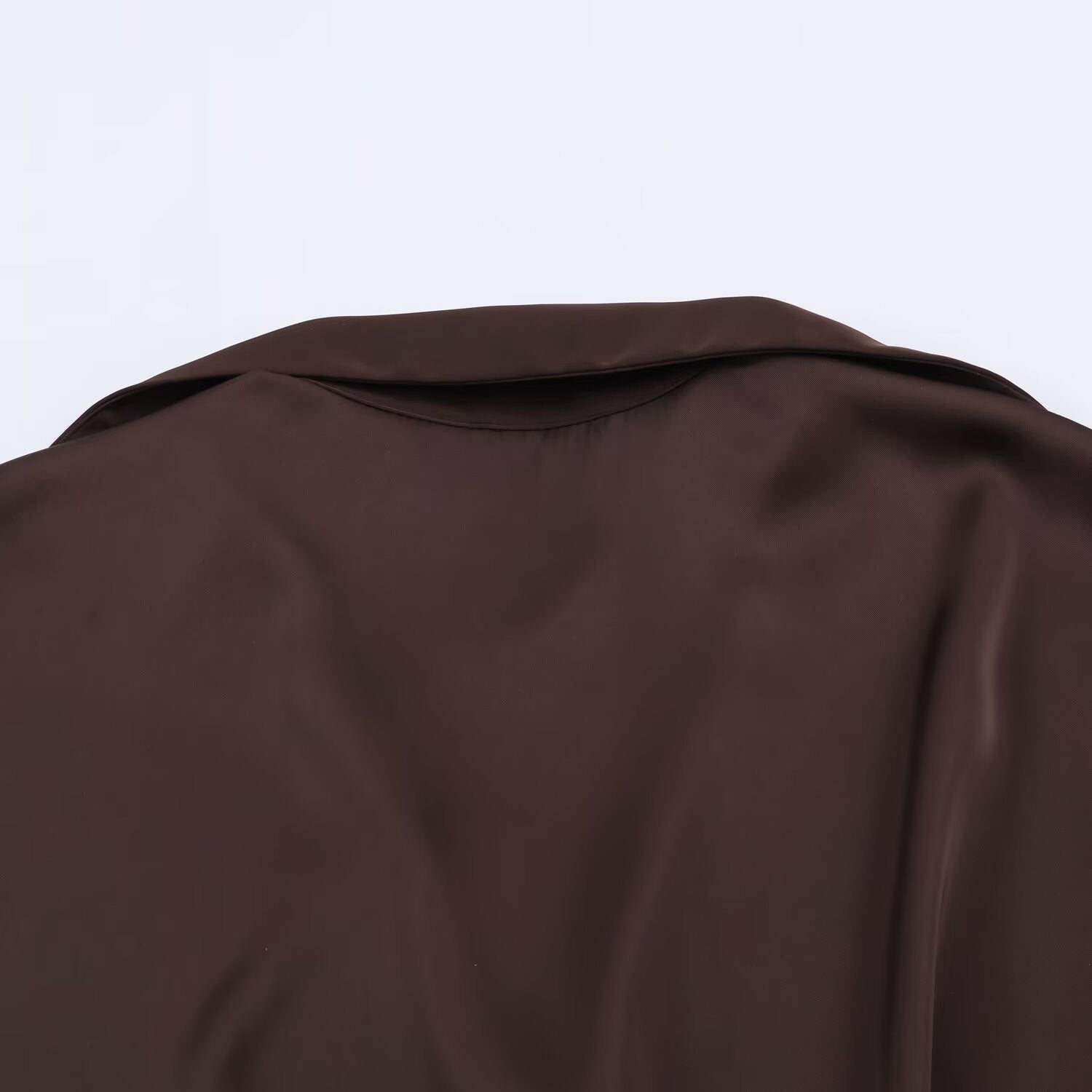 Silk textured shirt with waistband