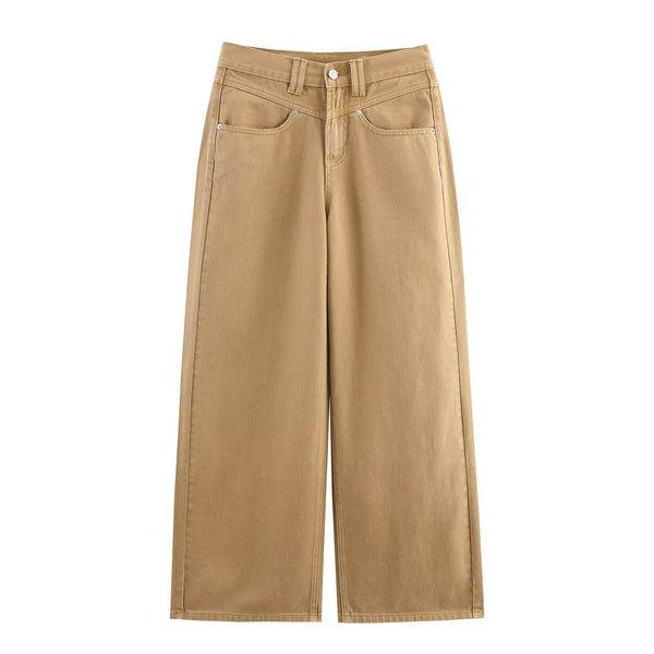 Casual versatile low waist loose jeans