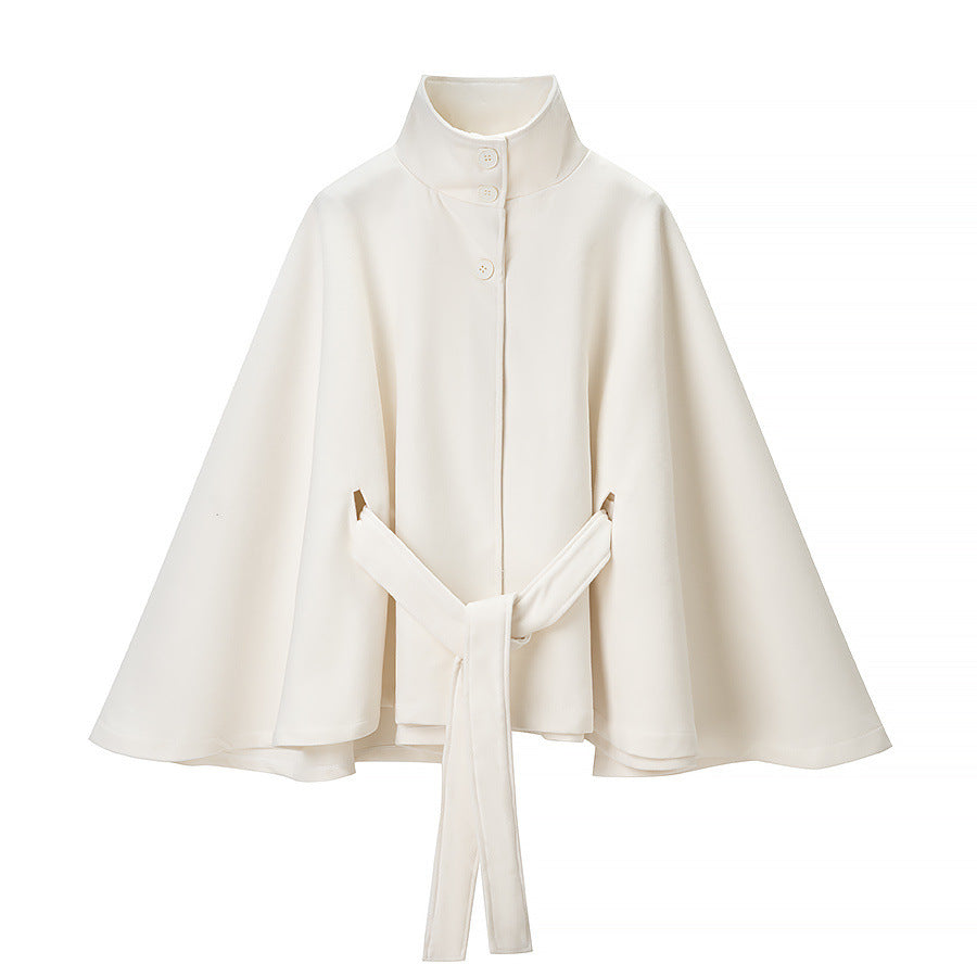 Street cape style three button stand up collar jacket