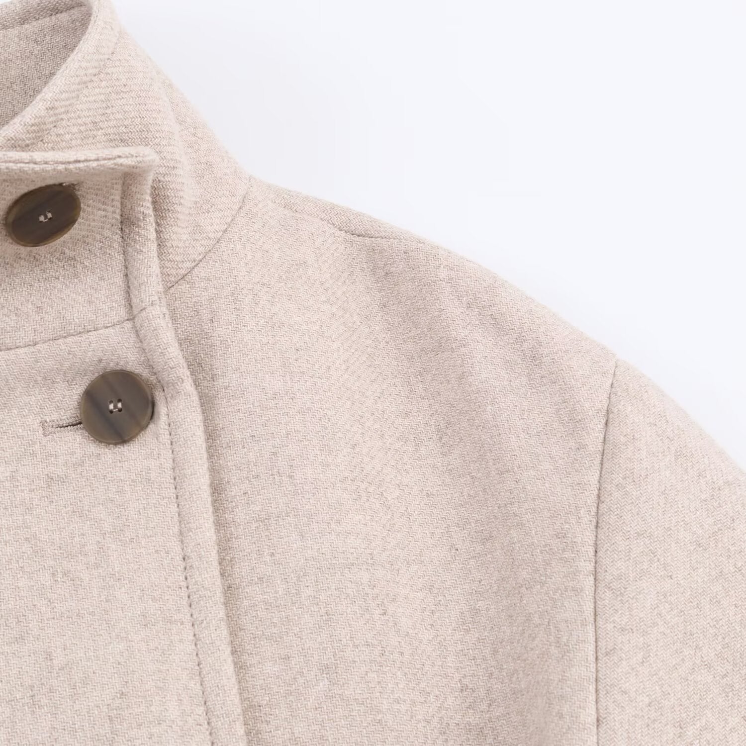 Commuting style loose high neck coat