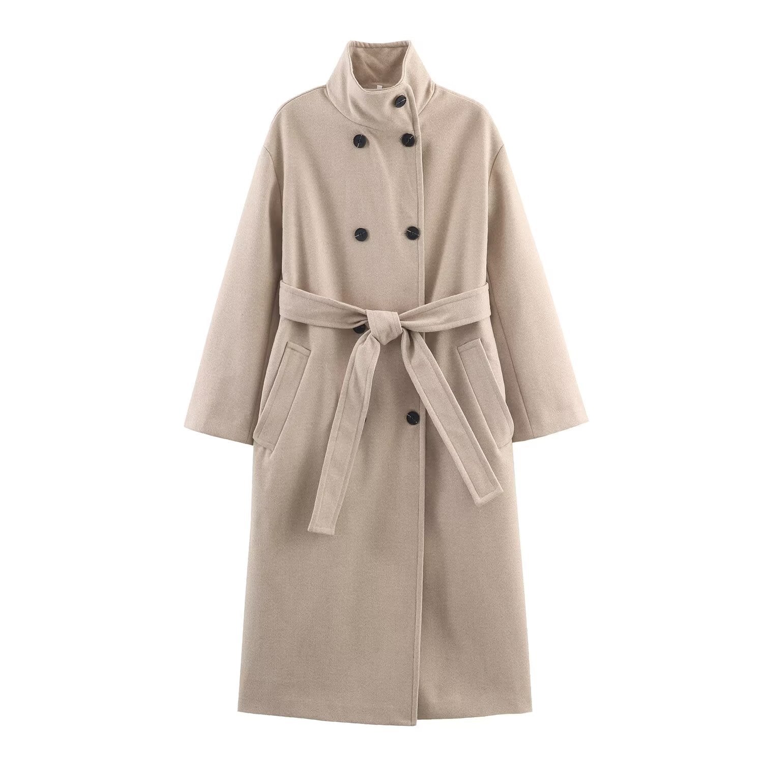 Commuting style loose high neck coat
