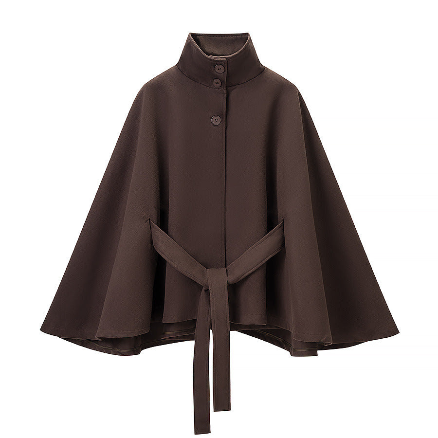 Street cape style three button stand up collar jacket