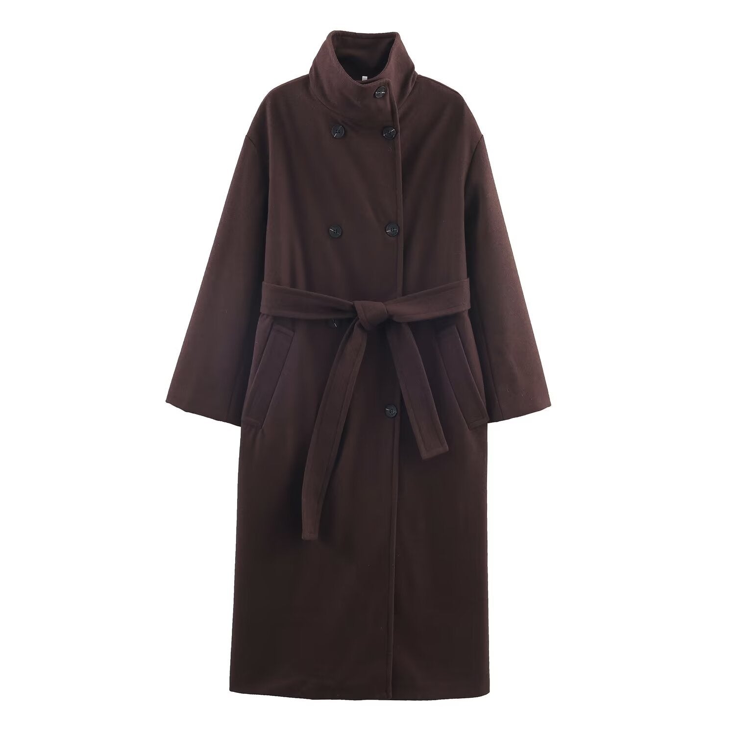 Commuting style loose high neck coat